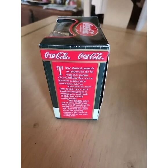 Vintage 1998 Coca Cola Polar Bear On Coke Machine Christmas Ornament - Picture 4 of 6
